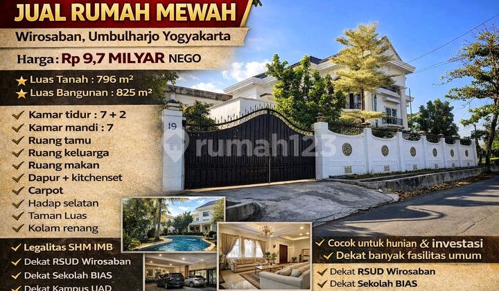 Rumah Mewah 2 Lantai + Kolam Renang di Jantung Kota Jogjalt 796 M² | Lb 825 M² | Cocok Hunian Eksklusif & Investasi Premium 1