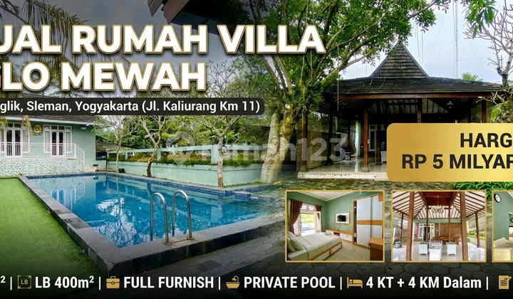 Villa + Pendopo di Atas Lahan 1.400 M² - Jogja Utarafull Furnished | Siap Operasi | Aset Langka Dekat Kampus Uii 1