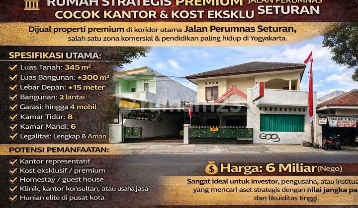️ Rumah Strategis Premium Jalan Perumnas Seturan | Cocok Kantor & Kost Eksklusif 1