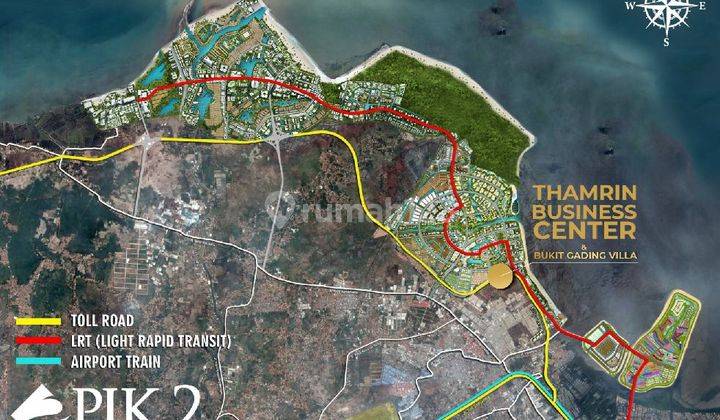 Disewakan Tanah Komersial di Komplek Pik 2 Pantai Indah Kapuk, Jakarta Utara