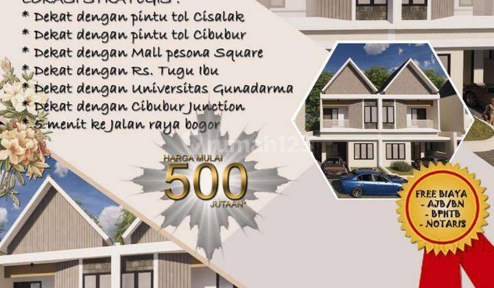 Rumah Cluster Termurah Scandinavian Lokasi Dekat Tol Cibubur 2