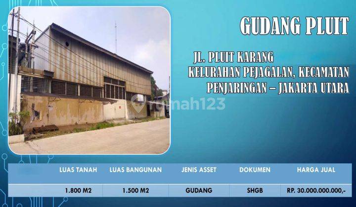 Dijual Gudang Pluit Penjaringan Jakarta Utara 1