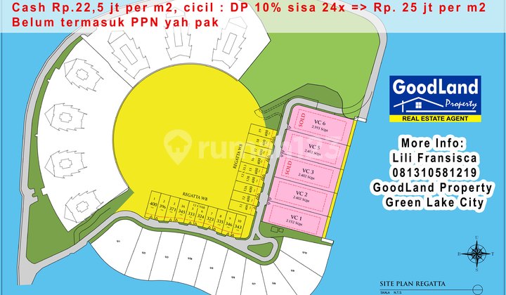 Dijual Kavling Siap Bangun Regatta Pantai Mutiara Jakarta Utara