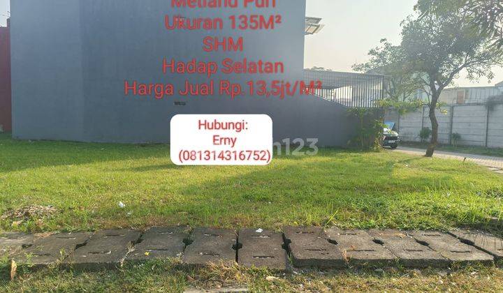 Di Jual Tanah Kavling Metland Puri LT 135M2 Hoek 1