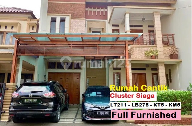 Rumah Cantik Full Furnished Dlm Cluster Siaga, Pejaten Barat, Pasar Minggu, Jakarta Selatan
