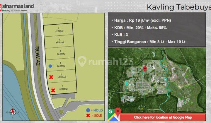 Dijual Kavling Komersial Tabebuya Bsd 1