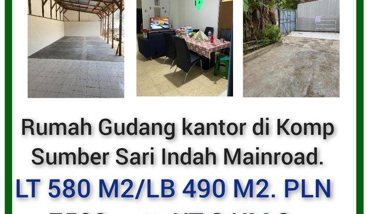 Rumah untuk kantor. Gudang dan tempat tinggal, komp Sumber Sari mainroad kota Bandung  5