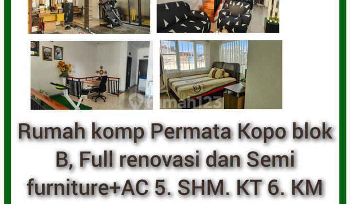 Rumah baru renovasi komp Permata Kopo cluster blok B Bandung.  2