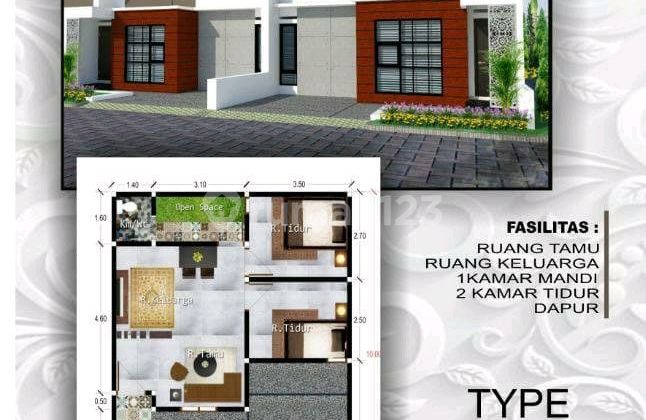 Rumah 500Jt An Pinggir Jalan Raya