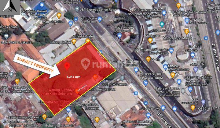 4,241 Sqm Commercial Land At Senen Raya Jakarta 1