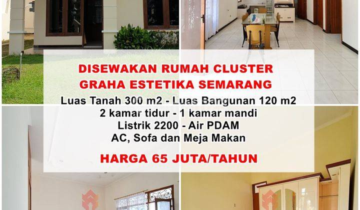 Disewakan Rumah Cluster Graha Estetika Banyumanik Dekat Undip 1