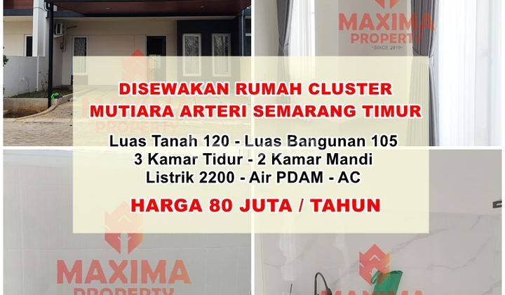 Disewakan Rumah Cluster Mutiara Arteri Semarang Timur  1