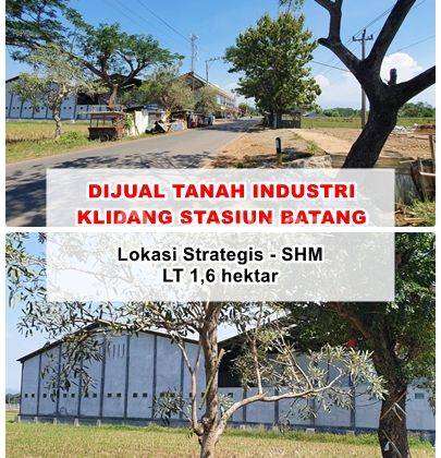 Dijual Tanah Industri Jln Klidang Stasiun Batang 1