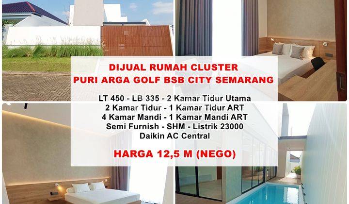 Rumah Cantik Siap Huni Puri Arga Golf Bsb City Semarang Mijen 1