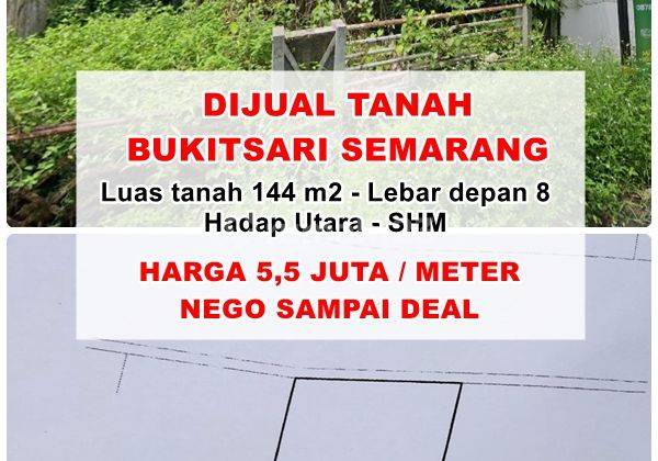 Dijual Tanah Siap Bangun Bukitsari Banyumanik Semarang 1