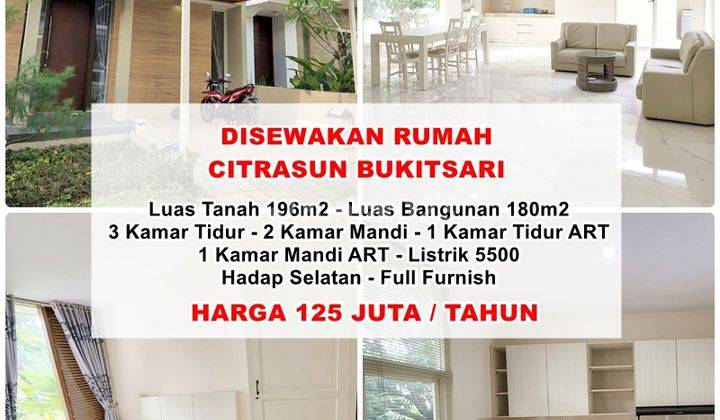 Disewakan Rumah Furnish Citrasun Bukitsari Semarang 1