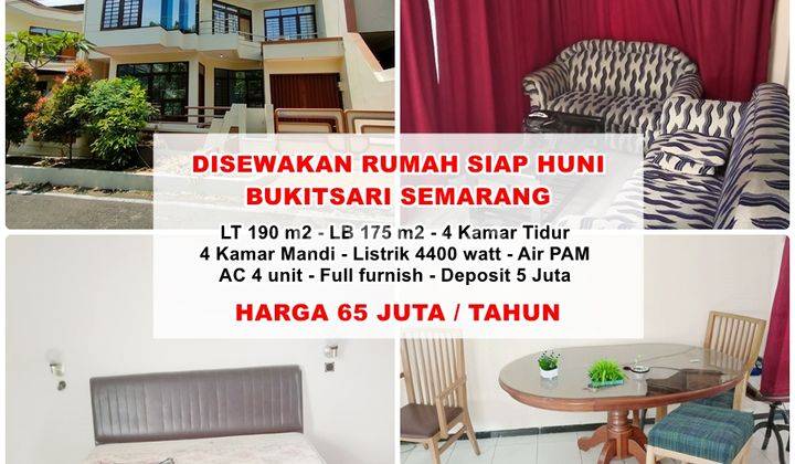 Disewakan Rumah Furnish Bukitsari Semarang Banyumanik 1