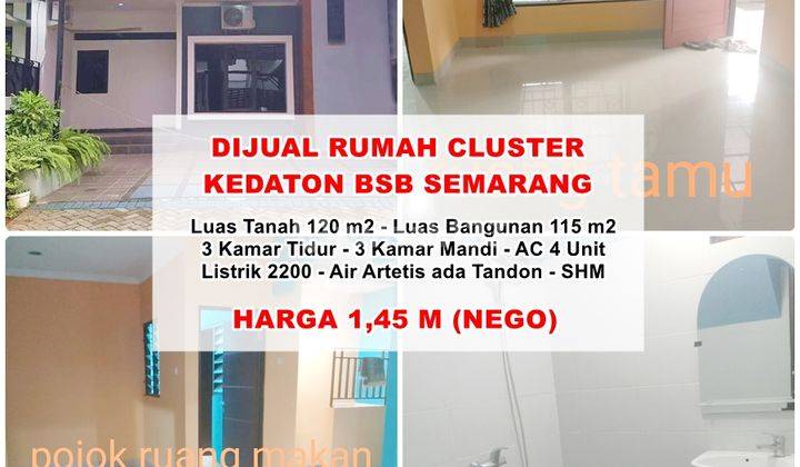 Dijual Rumah Cluster Kedaton Bsb Semarang  1