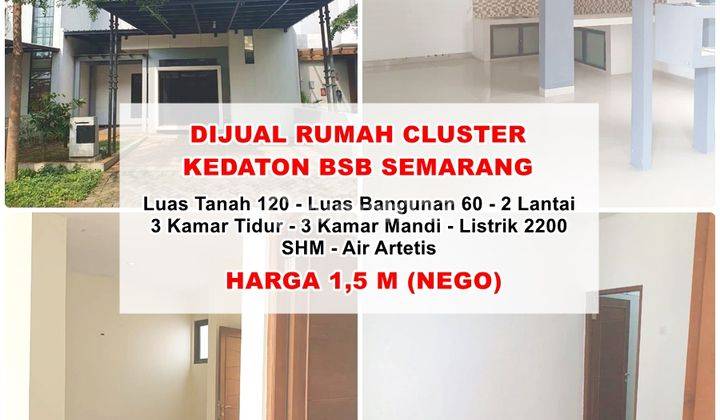 Dijual Rumah Cluster Kedaton Bsb Semarang 1