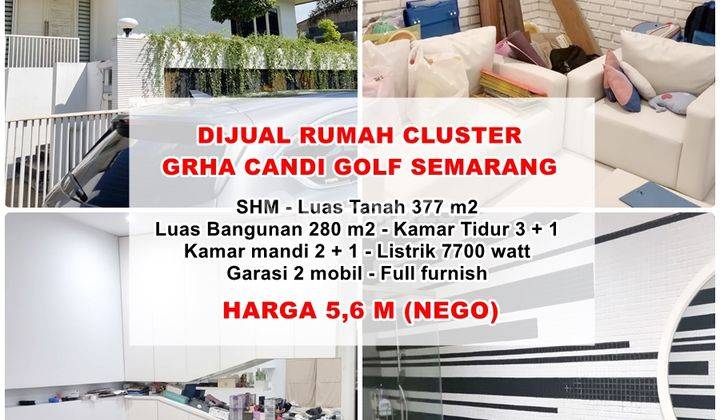 Dijual Rumah Cluster Full Furnish Candi Golf Semarang 1