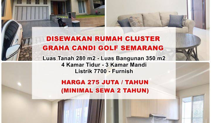 Disewakan Rumah Cluster Furnish Graha Candi Golf Semarang 1