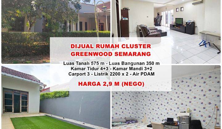 Dijual Rumah Cluster Greenwood Gunungpati Semarang 1