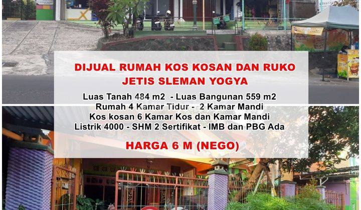 Dijual Rumah Pribadi Kos Kosan Dan Ruko di Jetis Yogya 1