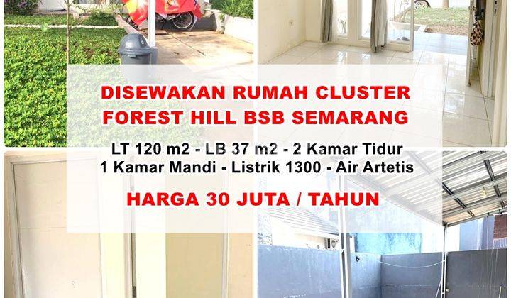 Disewakan Rumah Cluster Forest Hill Bsb Semarang  1