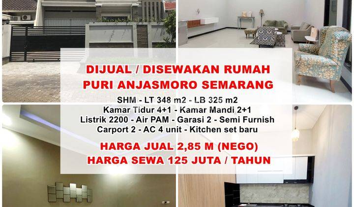 Disewakan Dan Dijual Rumah Full Furnish Puri Anjasmoro Semarang 1