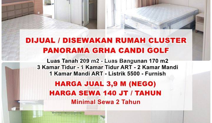 Dijual Disewakan Rumah Grha Candi Golf Semarang 1