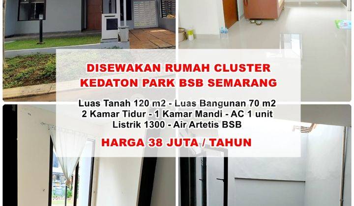 Disewakan Rumah Cluster Kedaton Bsb Semarang 1