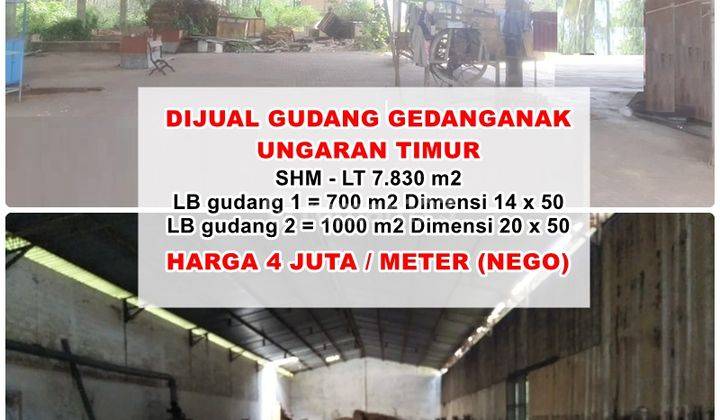 Dijual Gudang Lokasi Gedanganak Ungaran Timur 1