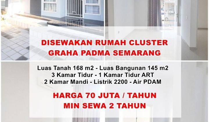 Disewakan Rumah Cluster Graha Padma Semarang  1