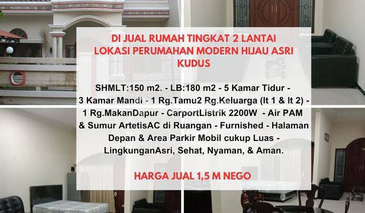 Dijual Rumah 2 Lantai Perumahan Modern Hijau Kudus  1