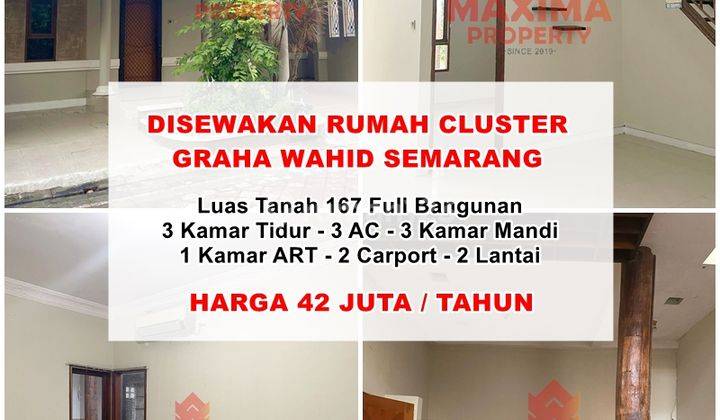 Disewakan Rumah Cluster Graha Wahid Semarang  1