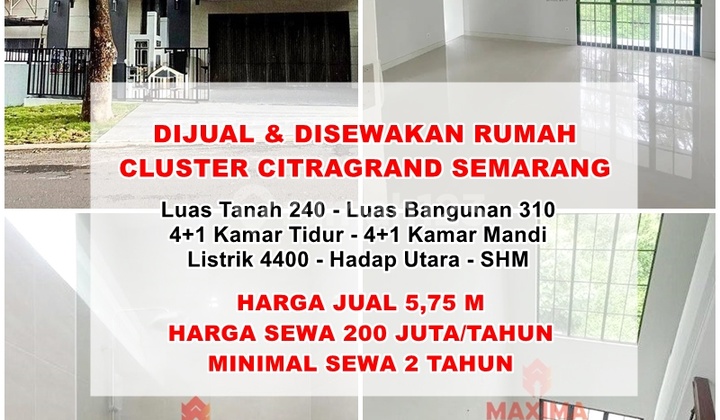 For Sale &amp; For Rent House on Main Road, Citragrand Housing, Semarang 1