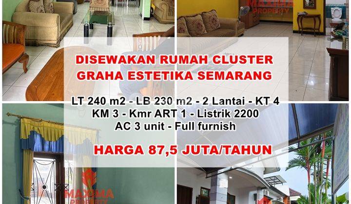 Disewakan Rumah Cluster Graha Estetika Banyumanik Semarang 1