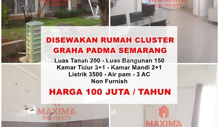 Disewakan Rumah Cluster Graha Padma Semarang  1