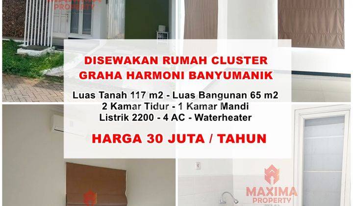 Disewakan Rumah Cluster Graha Harmoni Banyumanik Semarang 1