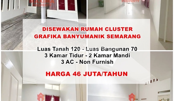Disewakan Rumah Cluster Grafika Banyumanik Semarang 1