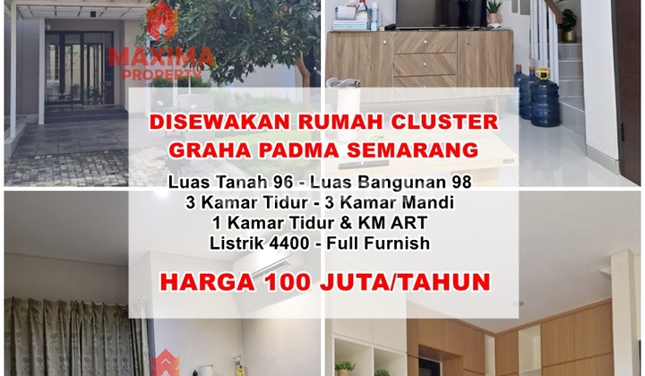 Disewakan Rumah Cluster Graha Padma Semarang 1