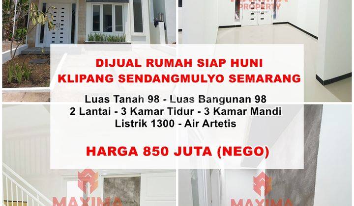 Dijual Rumah Baru di Klipang Sendangmulyo Tembalang Semarang 1