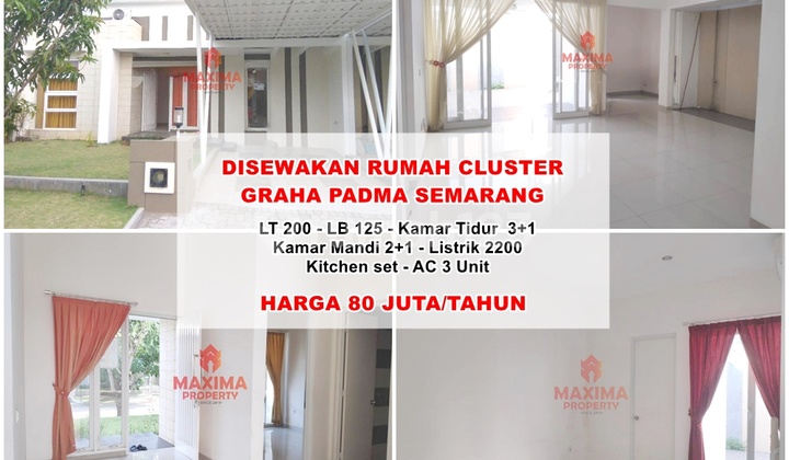 Disewakan Rumah Cluster Graha padma Semarang 1