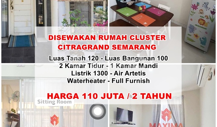 For Rent Citragrand Cluster House Fully Furnished Tembalang Semarang 1