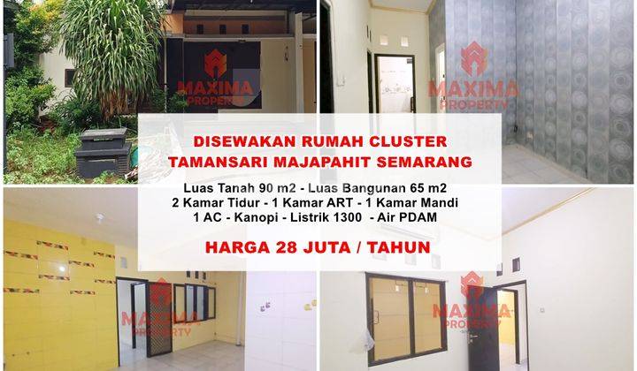 Disewakan Rumah Cluster Tamansari Majapahit Semarang Timur 1