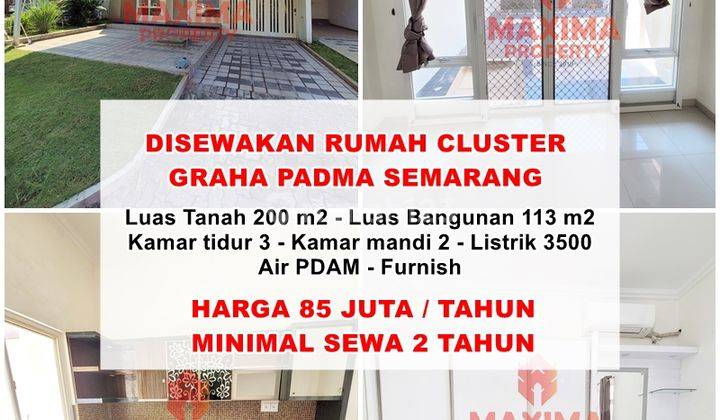 Disewakan Rumah Cluster Graha Padma Semarang 1