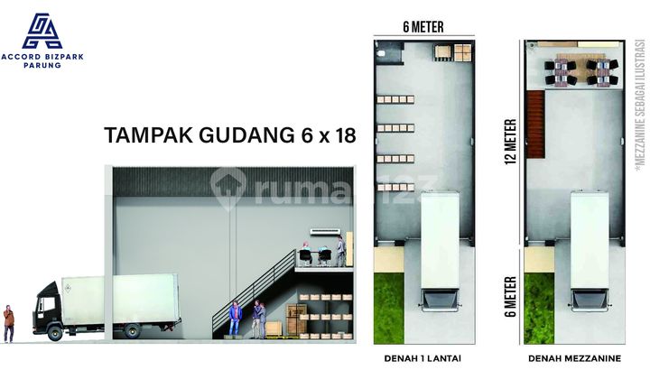Baru! Gudang Utk Usaha Clothing/konveksi Lokasi Bagus Area Parung