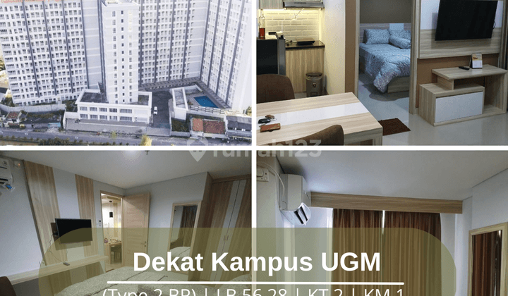 Dekat Kampus Ugm Apartemen 2 Kamar Dijual Cepat Nego Sampai Jadi 1