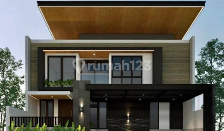 Baru Rumah 2 Lantai Citraland Modern Glass House Fasad Marmer Baru Rumah 2 Lantai Citraland Modern Glass House Fasad Marmer