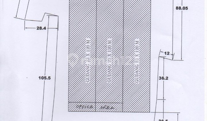 The Growing Neighborhood FOR SALE Kepatihan Menganti Warehouse Includes an Office